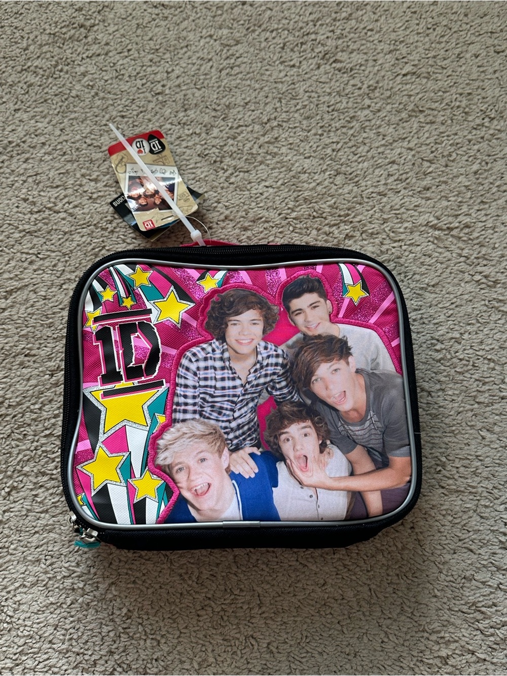 1D Kids Pink Star Graphic Lunch Bag
